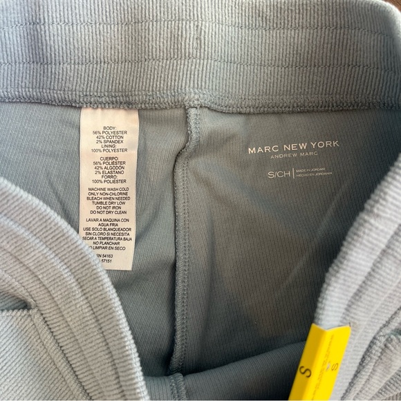 Marc New York Ladies Ribbed Joggers Sweatpants Elastic Waist Size S Water Blue - Picture 9 of 15